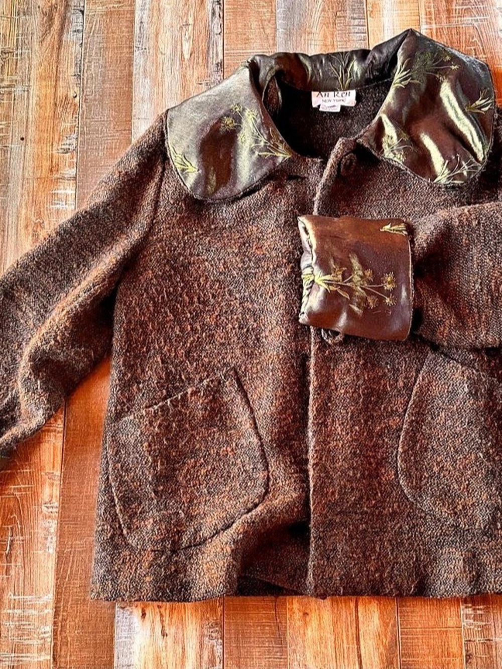 An Ren Floral Brown Jacket